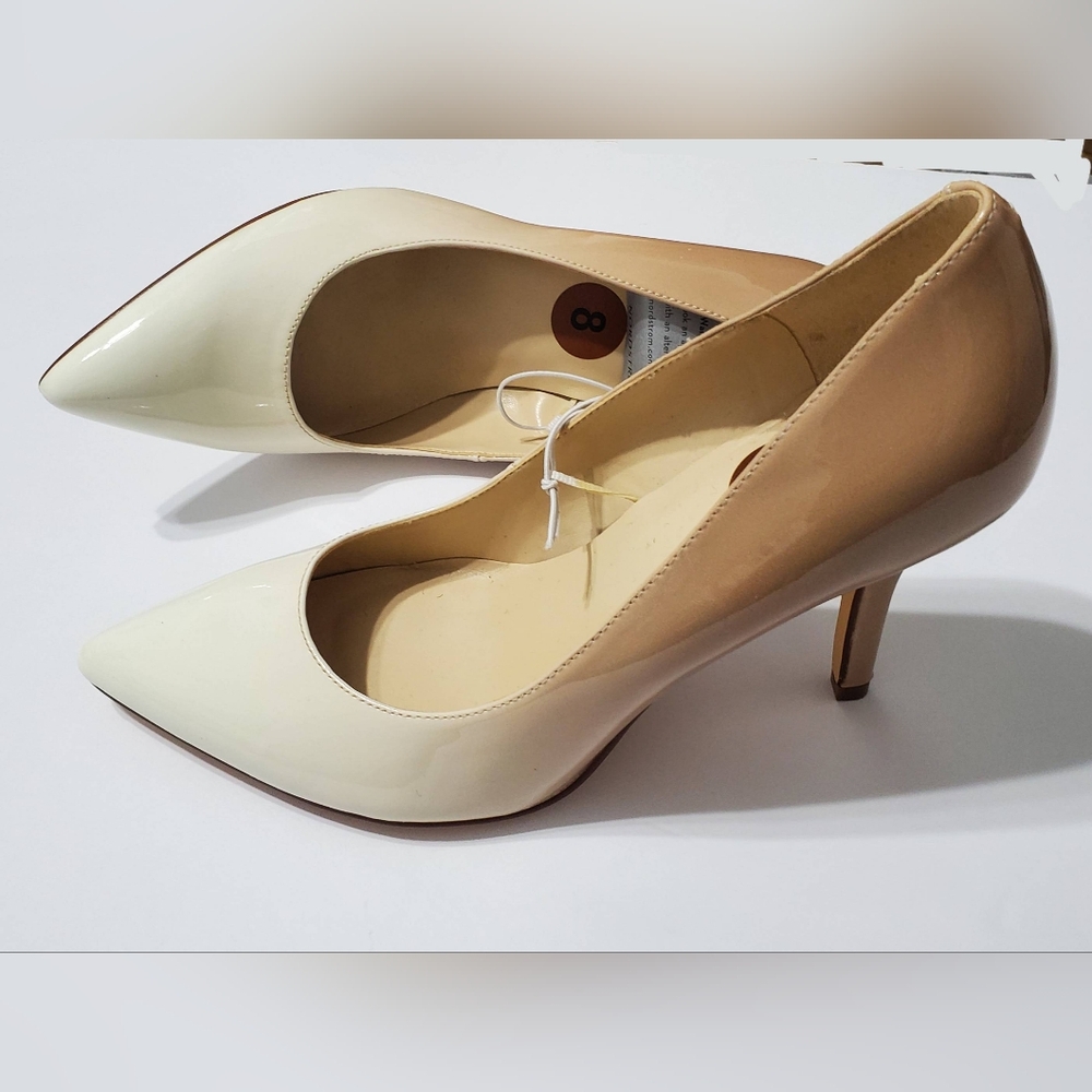 Nine West Women's Cream Hombre Pointy Toe Pumps Size 8